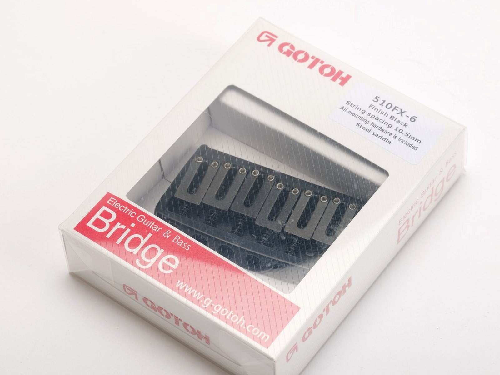 Gotoh 510FX-6 Fixed Bridge 6-String Black, Boxed – 4