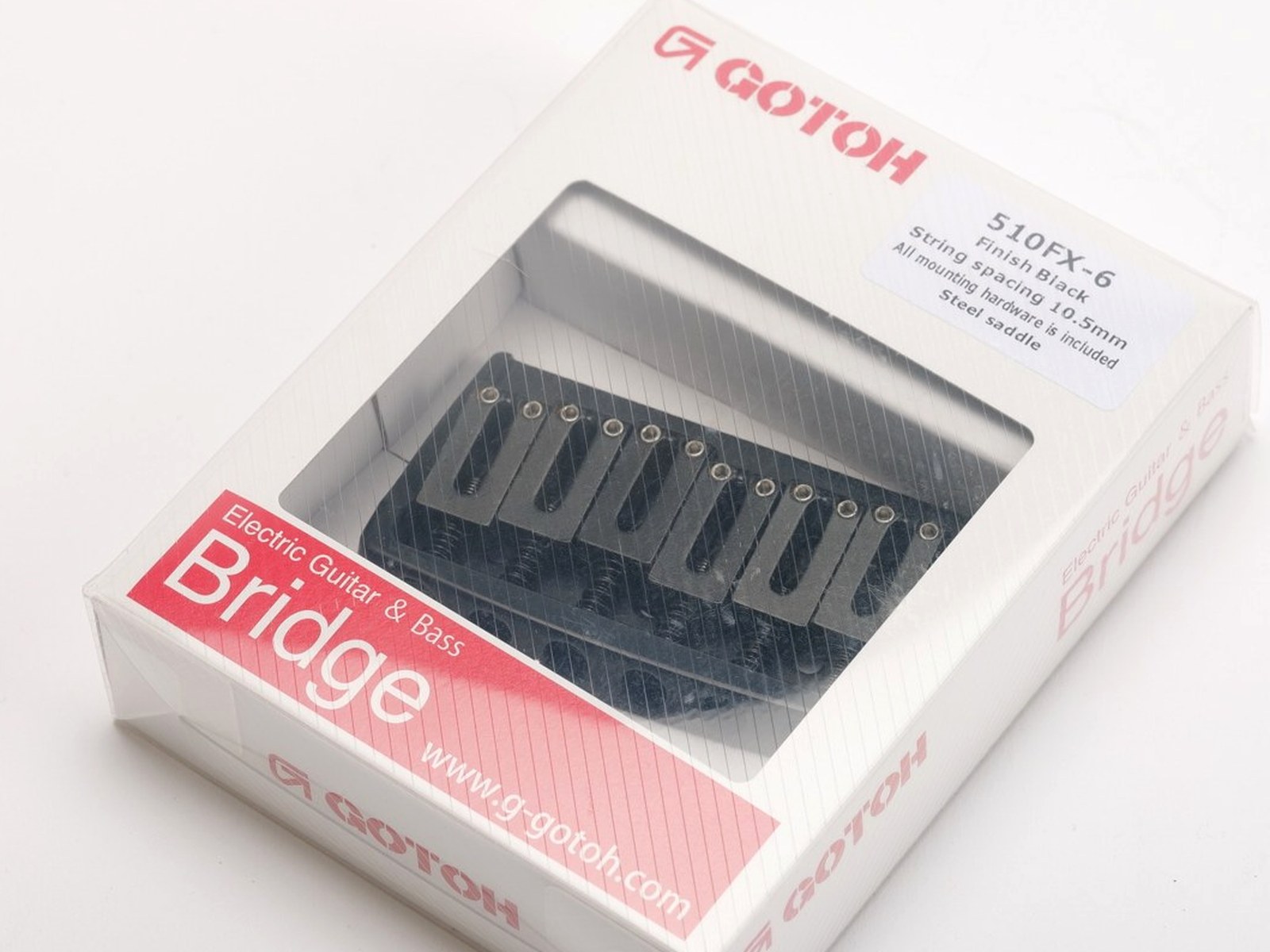 Gotoh 510FX-6 Fixed Bridge 6-String Black, Boxed – 4