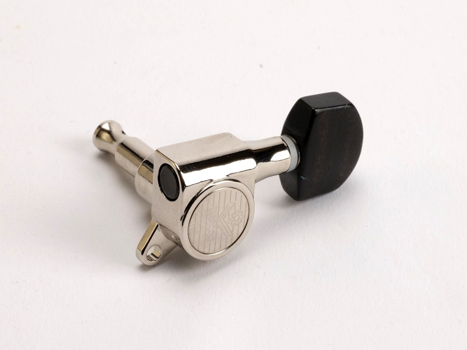 Kluson MS6EN Tuners 6-Left Nickel, Ebony Buttons – 1