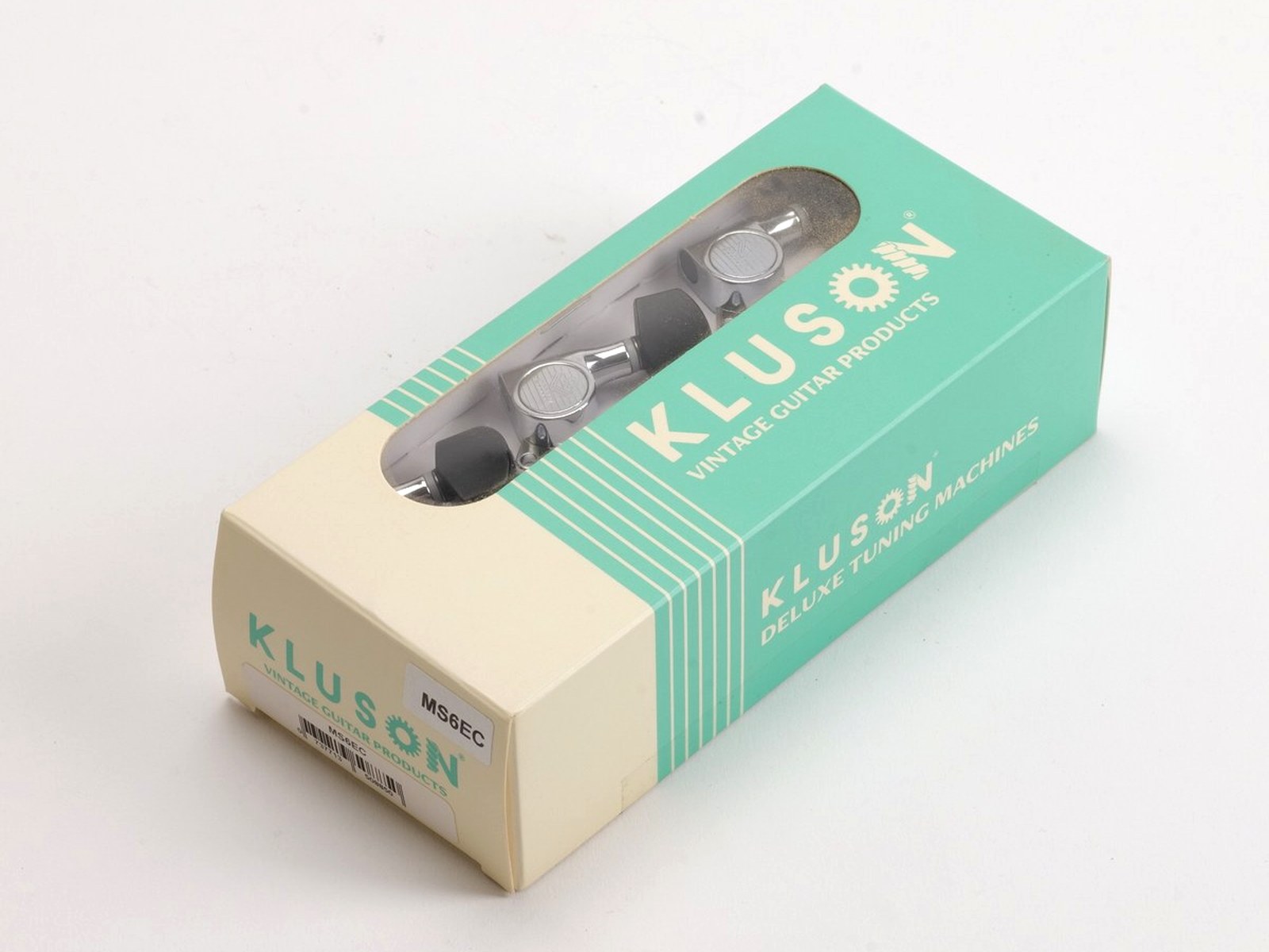 Kluson MS6EC Tuners 6-in-line Chrome, Ebony – 3